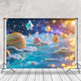 Bunt Planet Kinder Porträt Foto Hintergrund